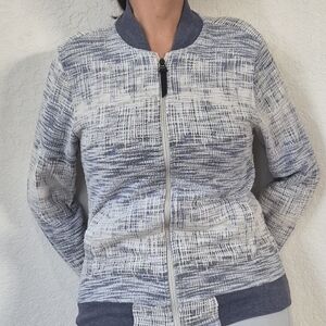 Civil Society Cotton Blend Textured Zip Up Jacket